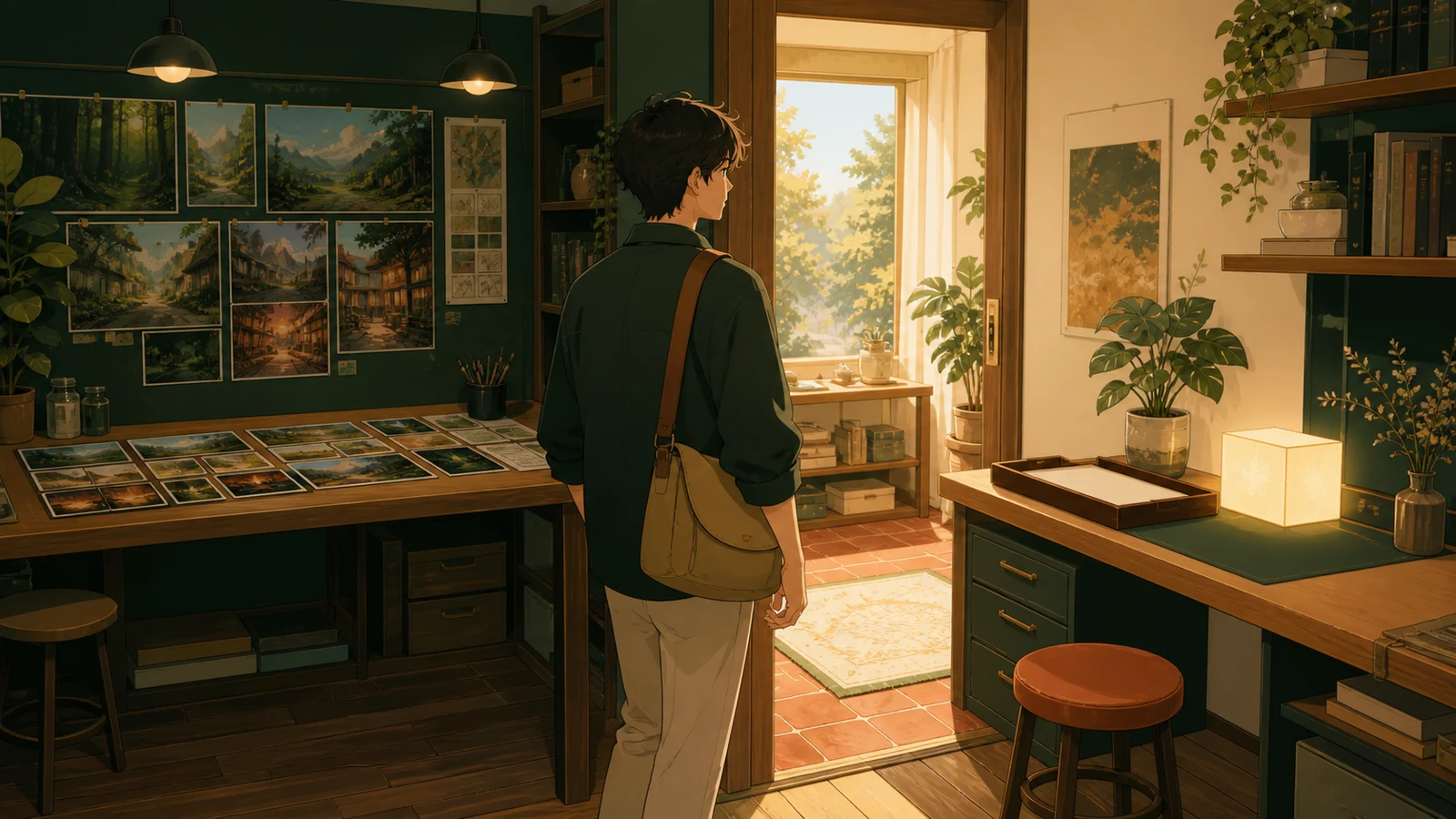An informed creator pauses between the sample workspace and a personal workspace