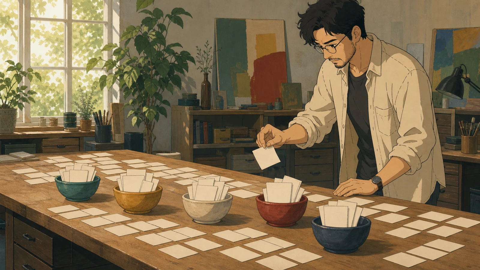 Scene cards gathered into a few shared musical purposes