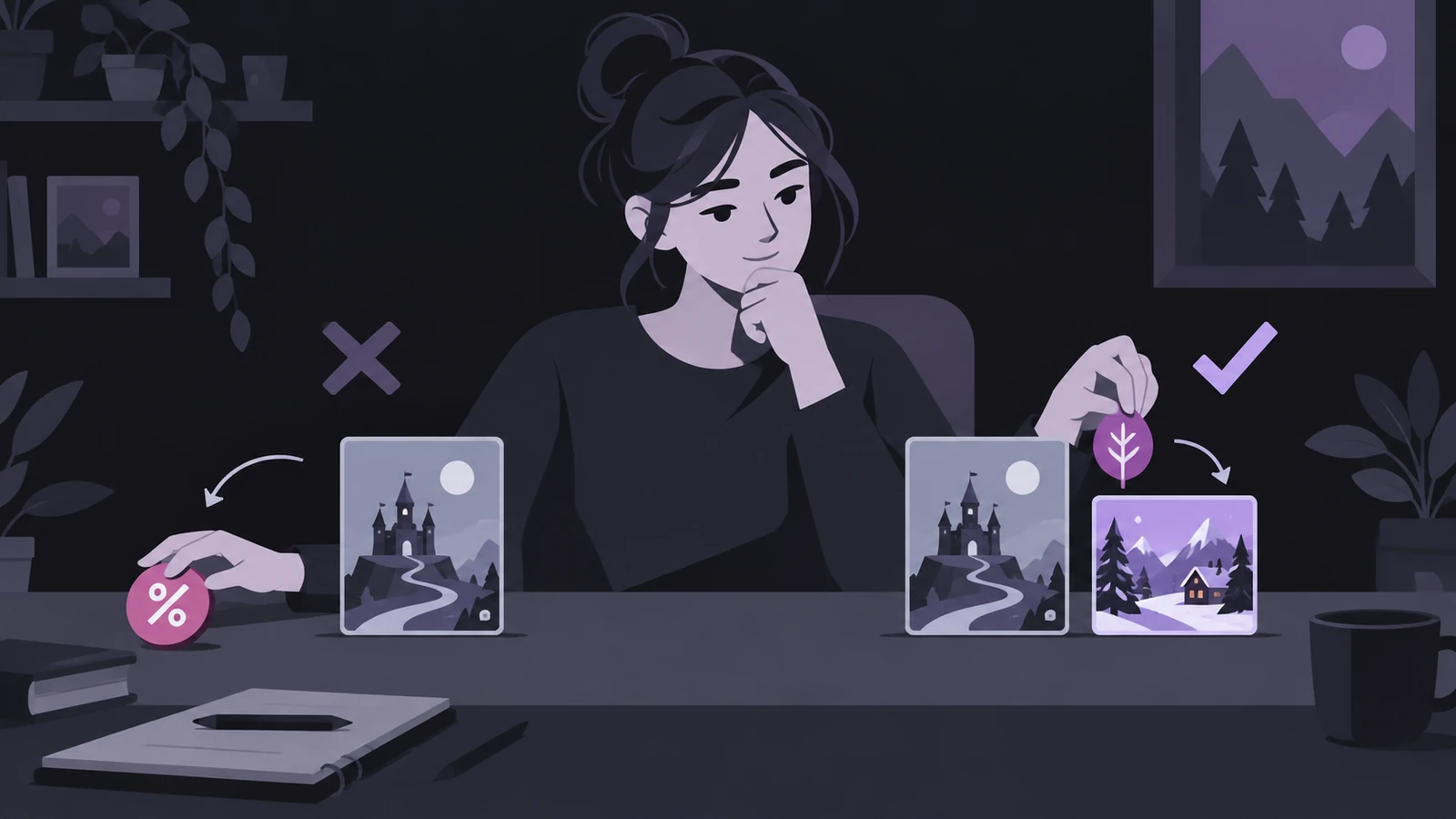 A creator deciding whether a content update justifies temporary capsule art