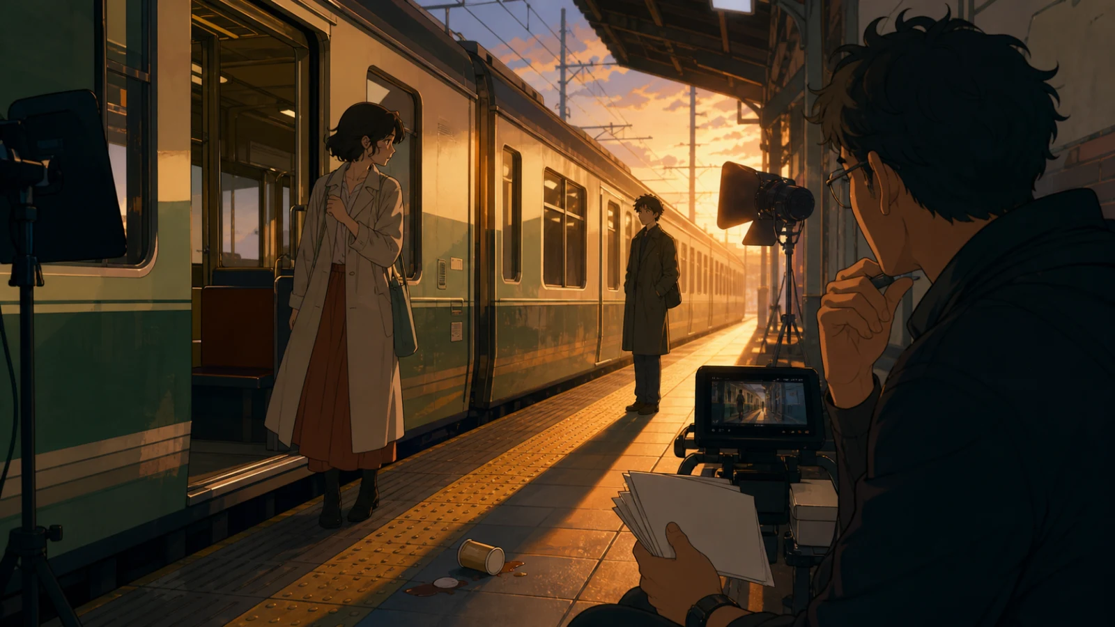 A creator stages hesitation and conflict as visible action