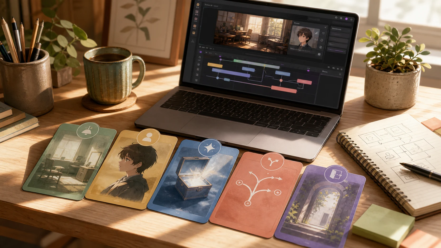 Scene beat cards