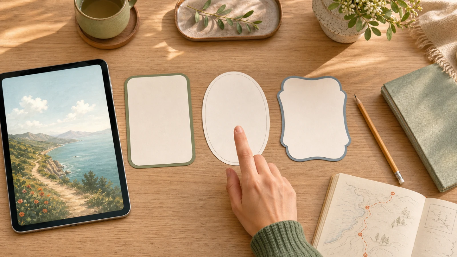 Large, well-spaced choice cards are selected by shape and spacing rather than color alone.