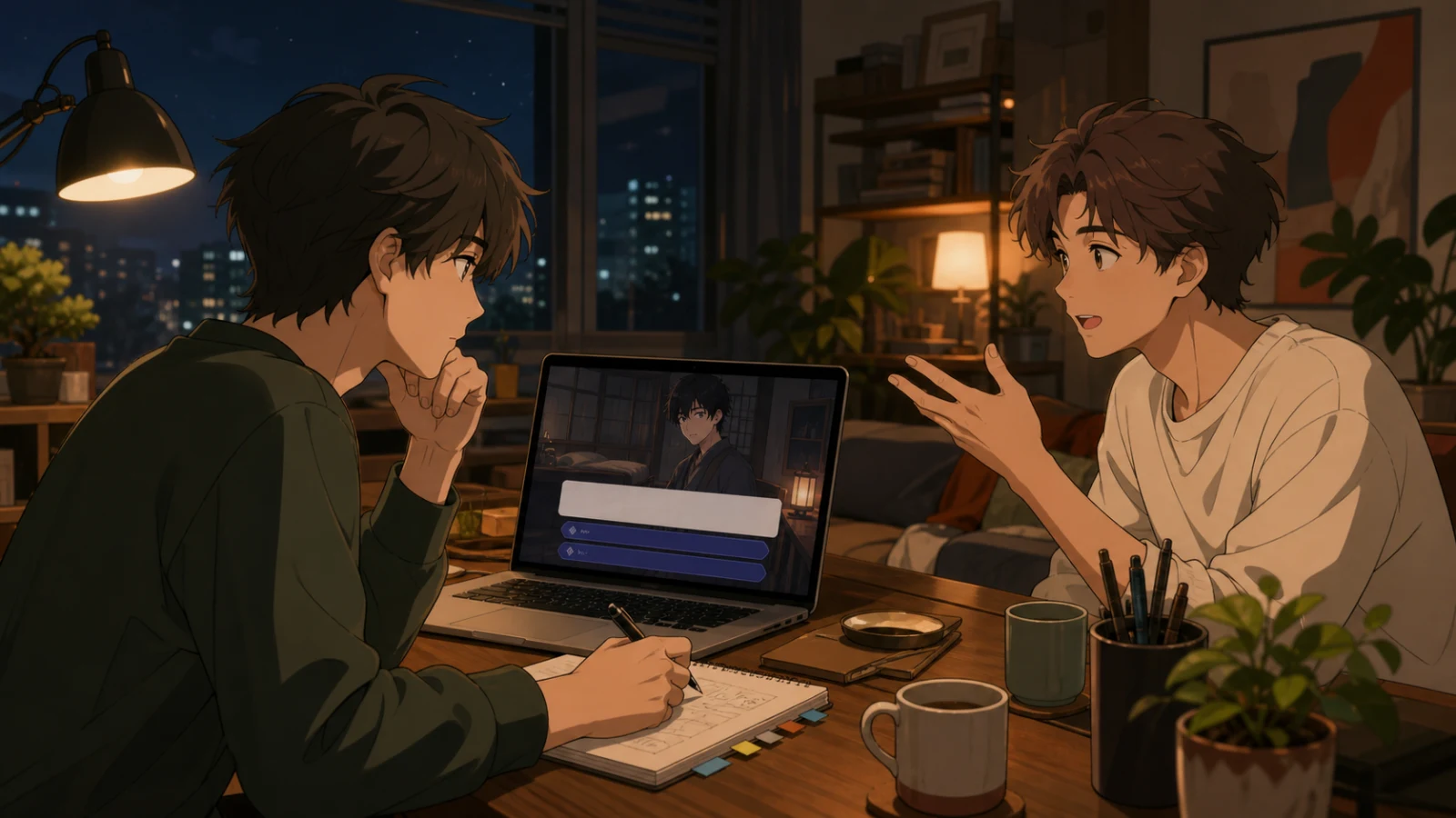 A creator and a friend test the rhythm, choices, and reactions in the real player.