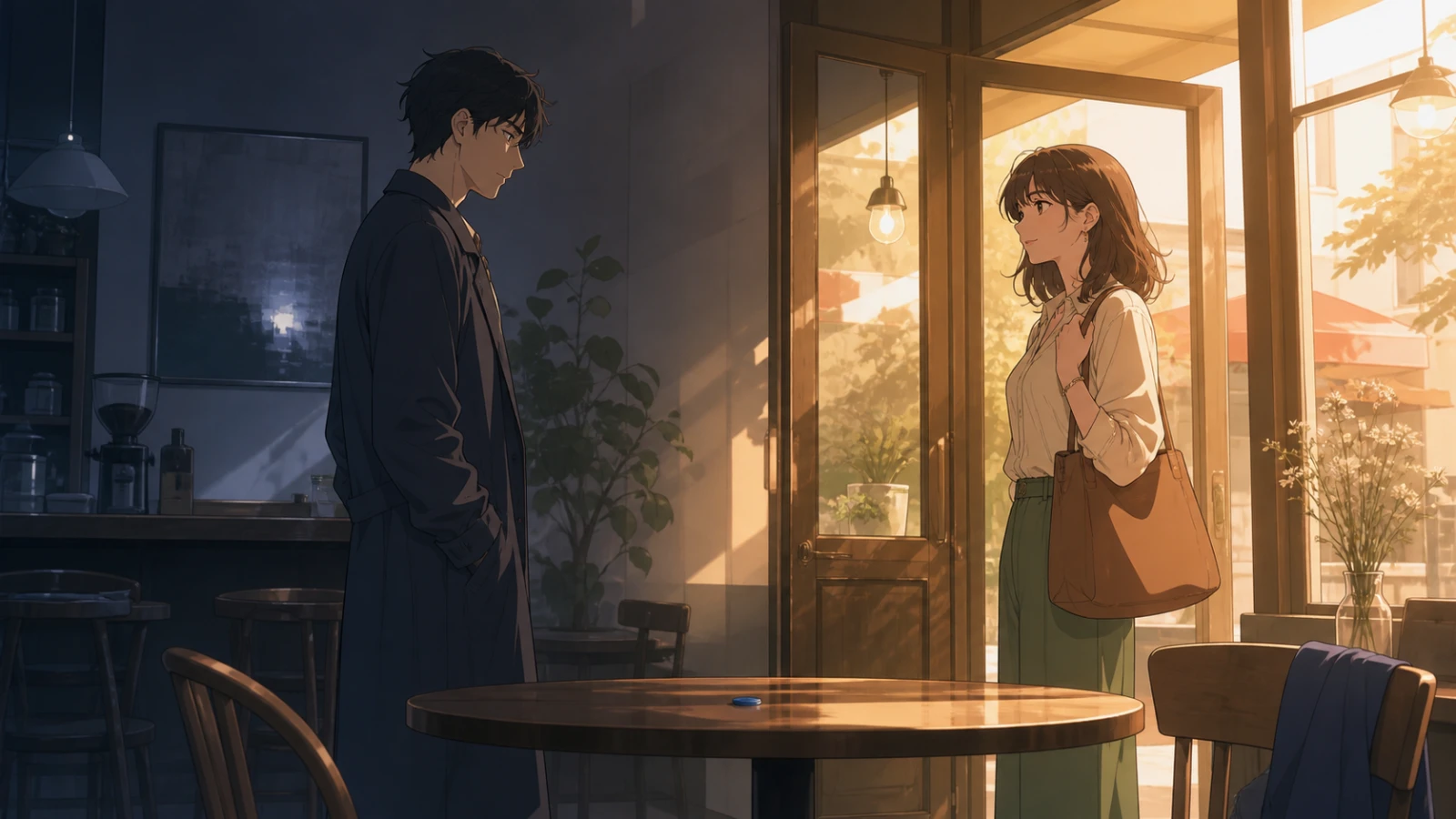 The same reunion, warmer or cooler depending on what the story remembered.