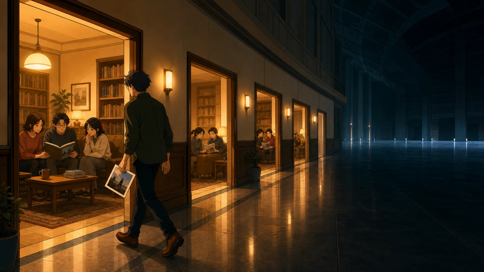 A few warm occupied rooms beside one enormous empty hall