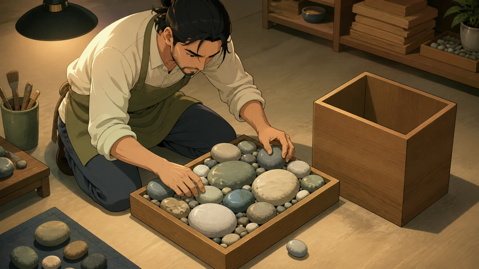 Fitting stones of different sizes into a frame built for the old ones