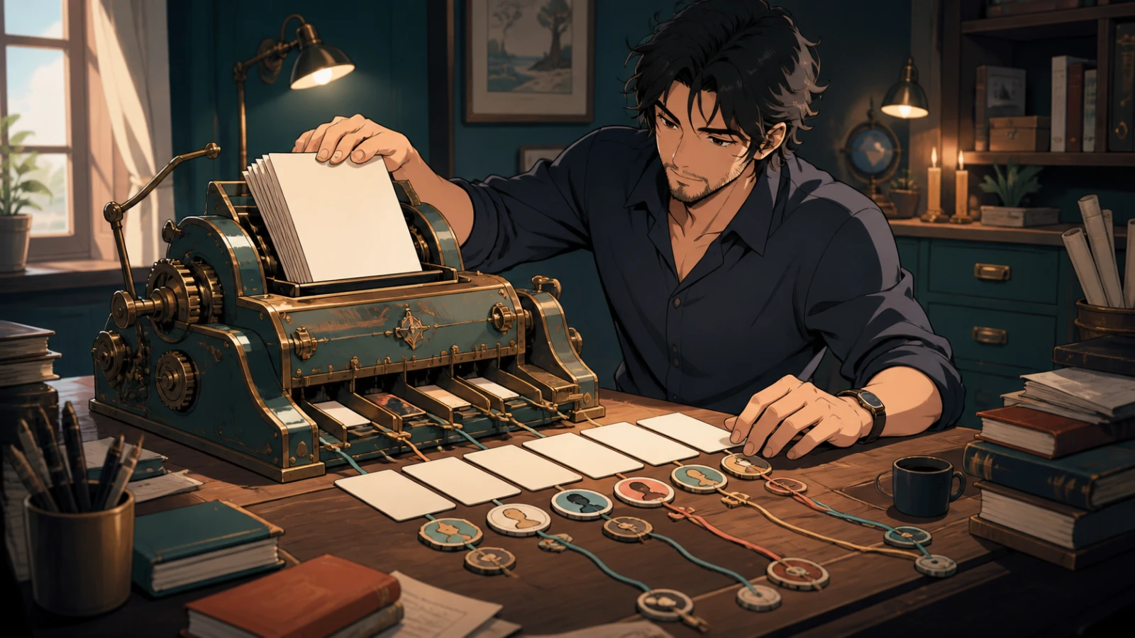 A writer watching manuscript pages become editable scene cards