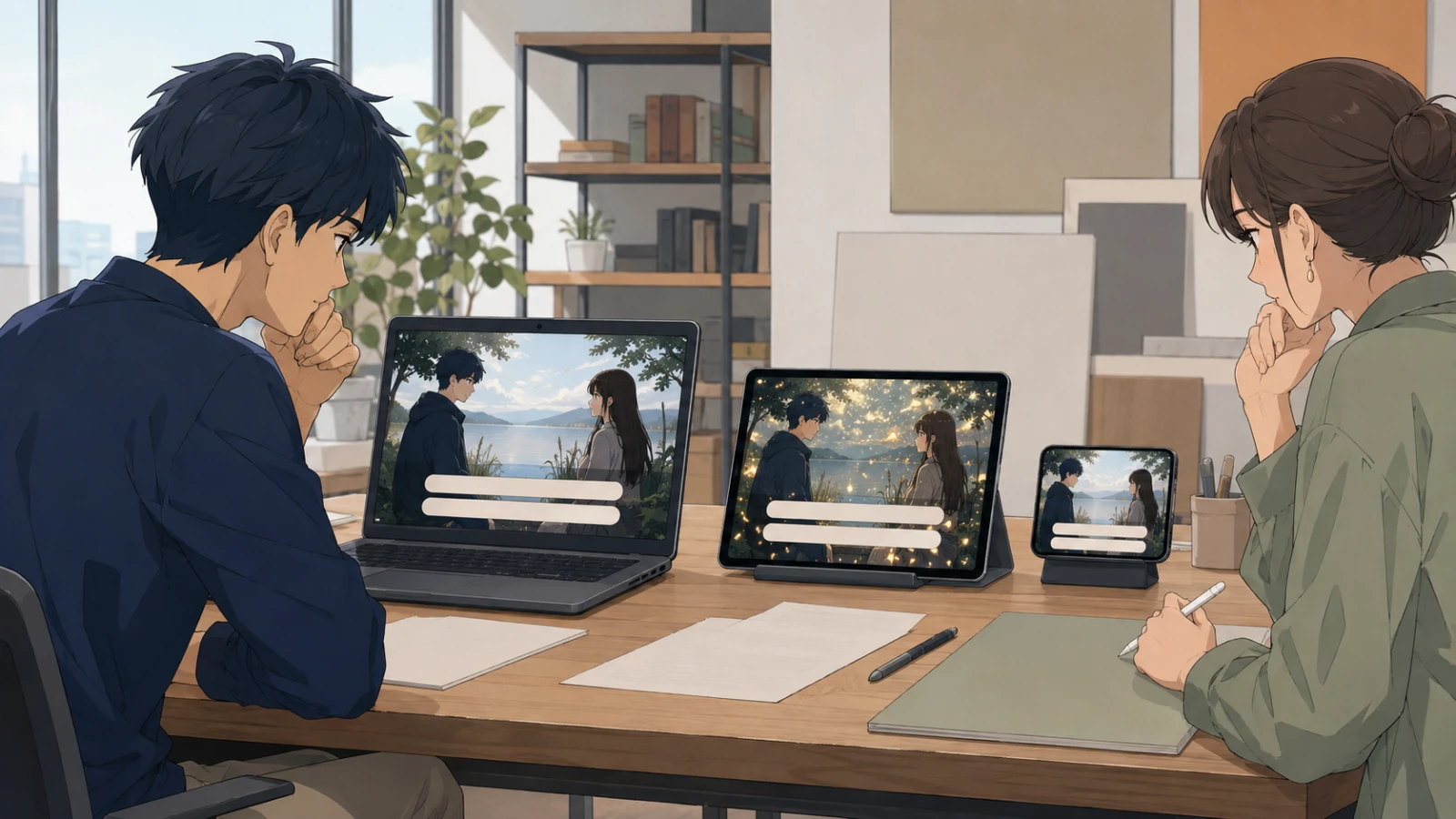 Creators checking one story on devices with different capabilities