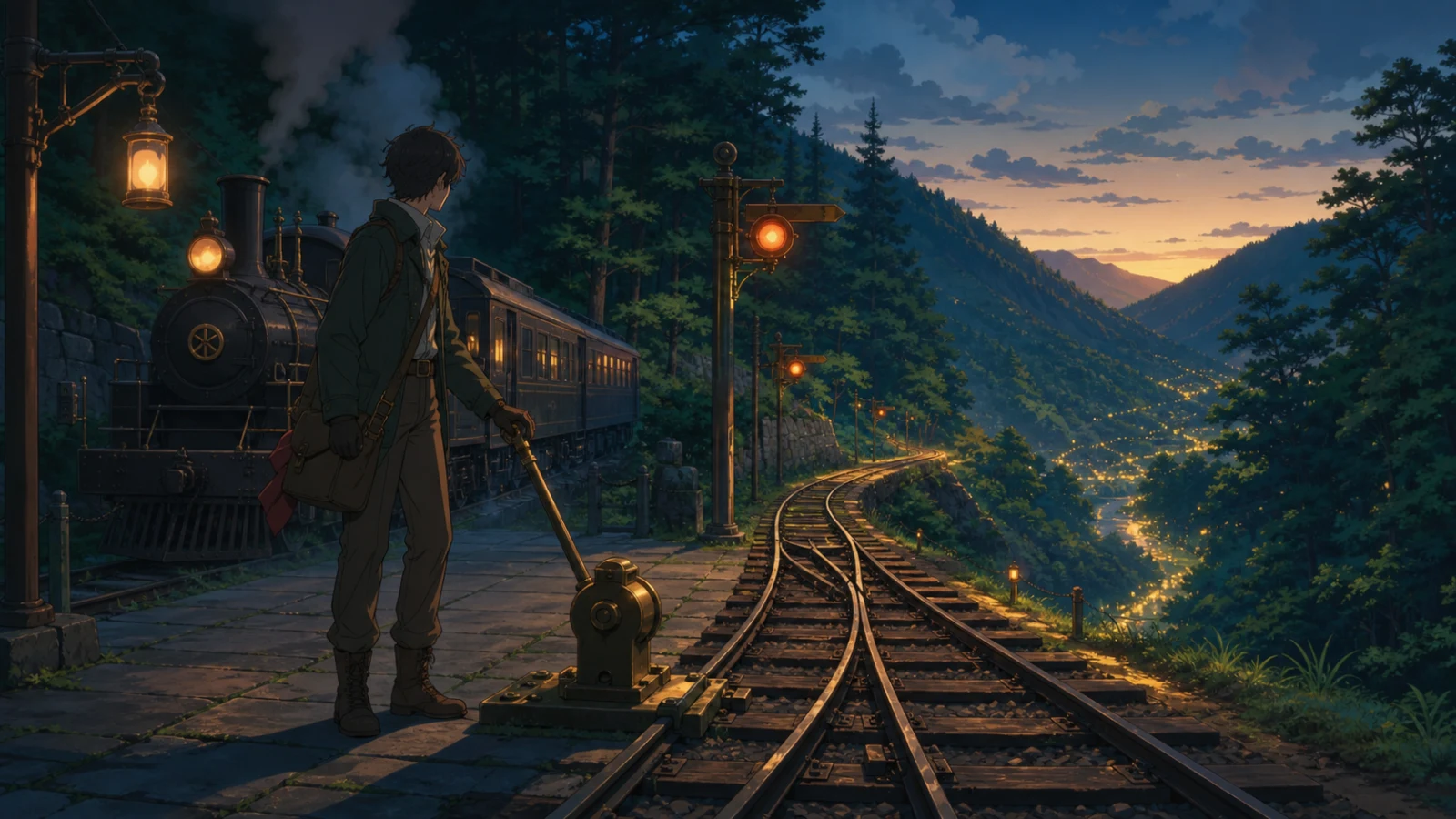 A traveler seeing the route change after making a consequential choice