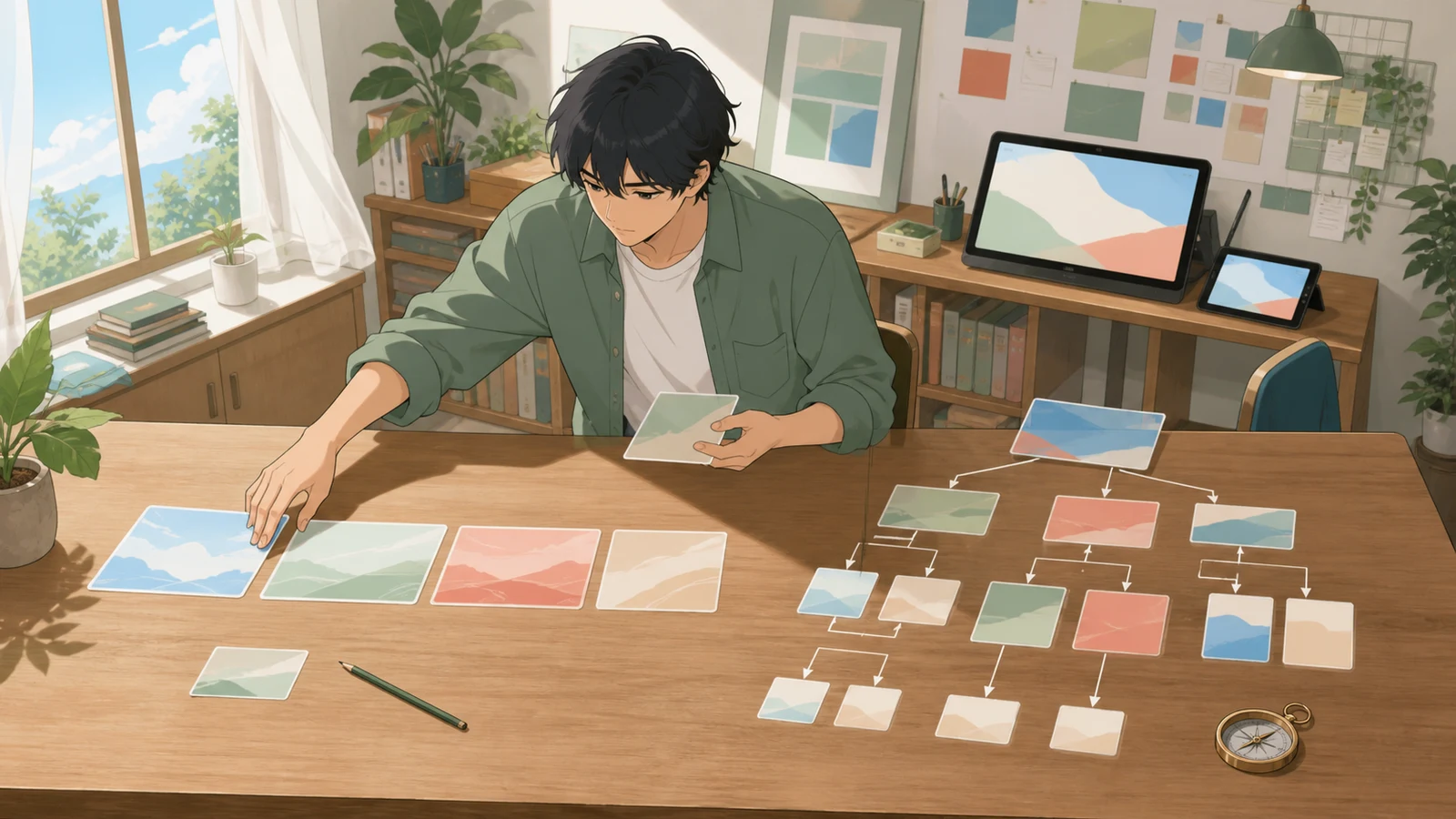 A creator sorting revisions by their effect on the story